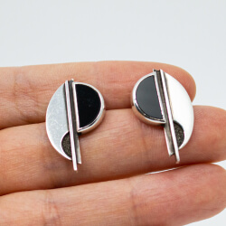 925er Onyx Set, Ohrringe