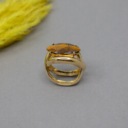 925er Ring mit Tigerauge