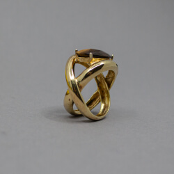 925er Ring mit Tigerauge, Detail