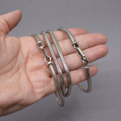 925er Schlangen-Armband + Schlangen-Kette Groesse