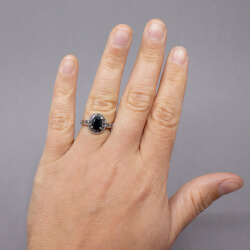 925er Set mit Safir Ring Tragebeispiel