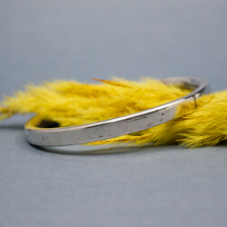 925er Sterling Silber Armreif, eckig