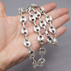 925er Silber Gross-Ankerkette Groesse
