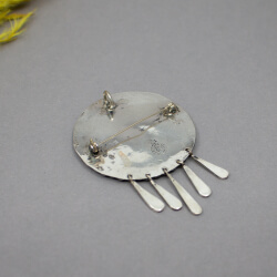 925er Silber Mexico Anhänger/Brosche Quetzal Vogel Bild 3 925er Silber Mexico AnhängerBrosche Quetzal Vogel rueckseite