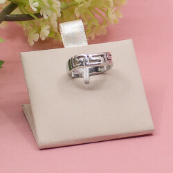 925er Silber Ring mit griechischem Muster, Gr. 55 925er Silber Ring mit griechischem Muster, Front