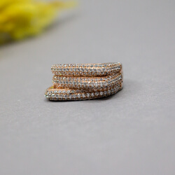 925er Silber rosevergoldet Ring