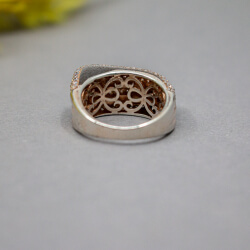925er Silber rosevergoldet Ring, Innen
