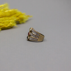 925er Silber vergoldet Ring, Seite