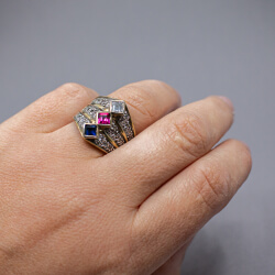925er Silber vergoldet Ring, Tragebeispiel