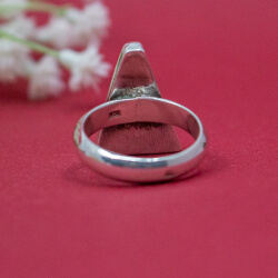 925er Sterling Silber Ring mit Türkis, Rückseite