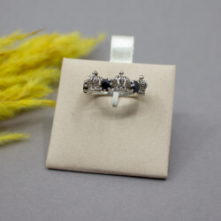 Unisex Royal Kronen Biker Ring 925 Silber Gr. 64 925er Unisex Ring 'Crown'