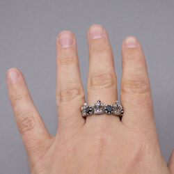 925er Unisex Ring 'Crown' Tragebeispiel