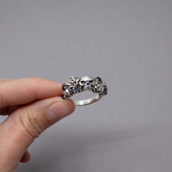 925er Unisex Ring 'Skull' Front
