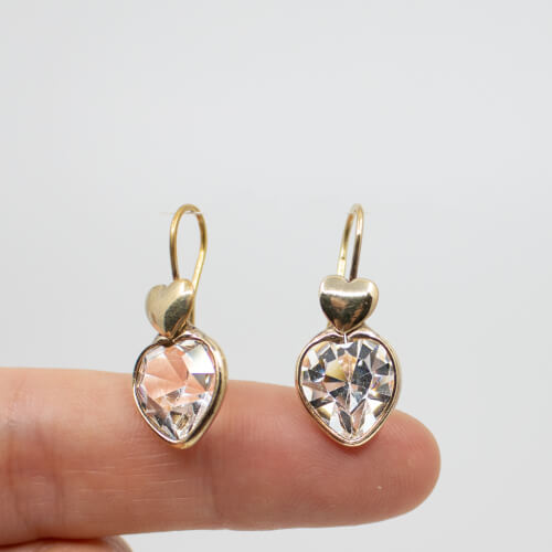 925er vergoldete Ohrringe mit Zirkonia