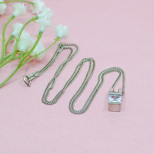 925er Anhaeger mit Cubic Zirkonia inkl. 925er Kette