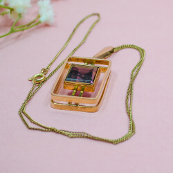 Vintage AmDoublé Kette & Anhänger von Designer K&L Bild 3 AmDoublé Kette & Anhänger von K&L, Front