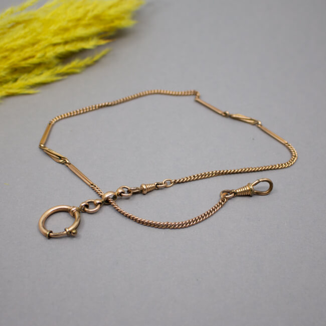 Edwardian Albert Uhrenkette, A*D Andreas Daub Bild 1 American Double Uhrenkette