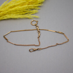 Edwardian Albert Uhrenkette, A*D Andreas Daub Bild 2 American Double Uhrenkette liegend