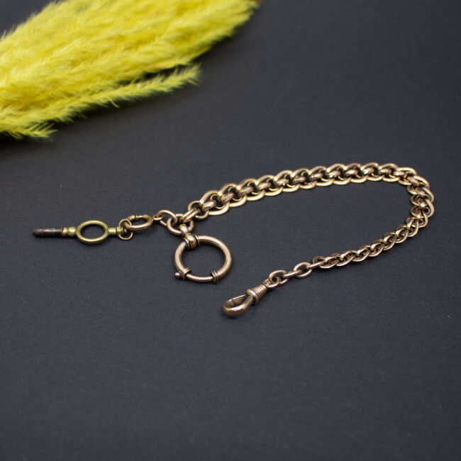 American Double Uhrenkette mit Schluessel