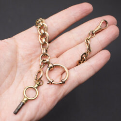 American Double Uhrenkette mit Schluessel Groesse