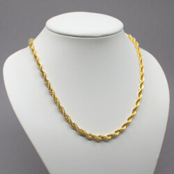 gelbgold American Doublè Kordelkette, 46 cm gelbgold American Doublè Kordelkette, 46 cm