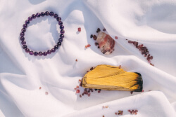 verschiedene Amethyst-Perlen