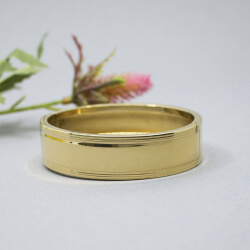 Vintage breiter ovaler Armreif - Doublégold Armreif Gold Double