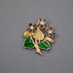Art Deco von E. Koller Handarbeit in Oesterreich Brosche