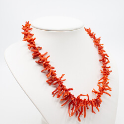 Ast-Korallen Kette mit 925er SchmuckSchliesse