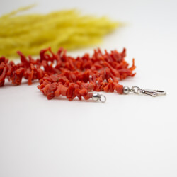 Ast-Korallen Kette mit 925er SchmuckSchliesse Stempel