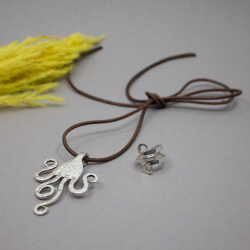 Upcycling Besteckschmuck Anhänger & Ring versilbert Besteckschmuck Handarbeit