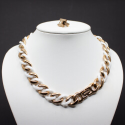 Boccia Porzellan Rosé Kette Front