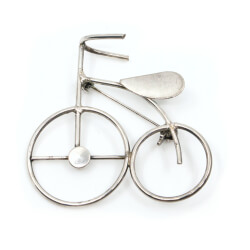 Vintage Brosche Handarbeit 'Bicycle' Brosche Fahrrad Front