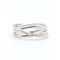 Christ Diamonts 925er Silber Ring, Gr. 58 Christ 925 Silber 3fach Ring Zirkonia Front 2