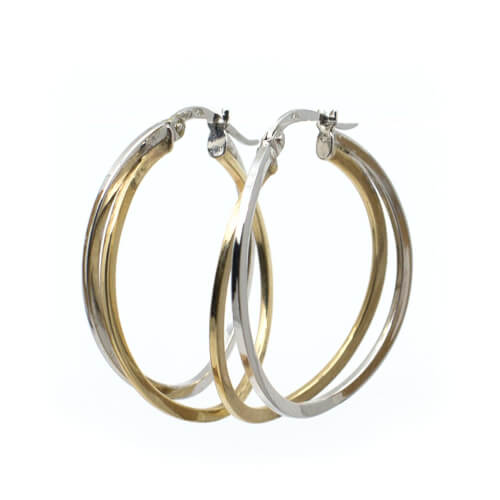 Creolen Ringe 333 Gold Seite