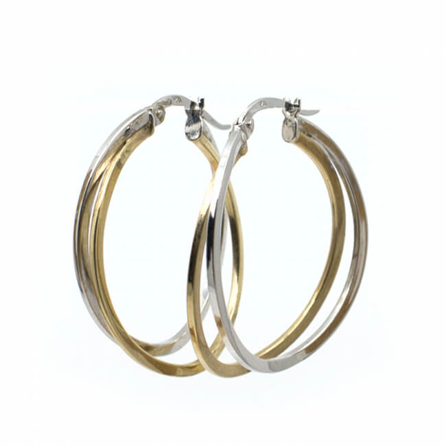 Creolen Ringe 333 Gold Seite
