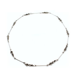 Designer Stab-Kette vintage 925 Silber Kreis