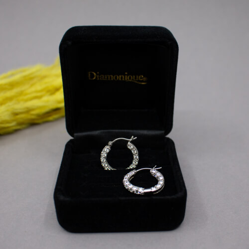 Diamonique 925er Creolen Box