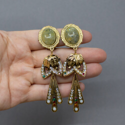 Dueci Bijoux goldene Ohrclips, Groesse