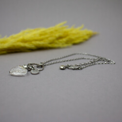 Dyrberg Kern vintage Halskette mit Herz Anhänger DYRBERGKERN & KERN silberne Halskette Herz liegend