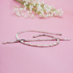 ESPRIT 925 Sterlingsilber Set Collier und Armband, Seitenansicht
