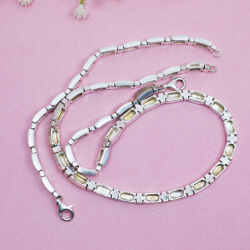 ESPRIT 925 Sterlingsilber Set Collier und Armband, Rückseite