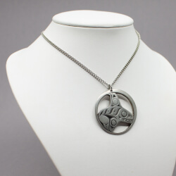 Orca Schwertwal Anhänger, Frederick Pewter Canada Federick Pewter Canada Zinn Halskette