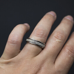 Fossil Edelstahl Ring Ansicht