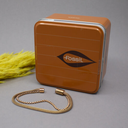 Fossil Magnet Armband Roségold Front