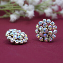 Vintage Gablonzer Ohrclips glitzernde Aurora Borealis Gablonzer Vintage Ohrclips
