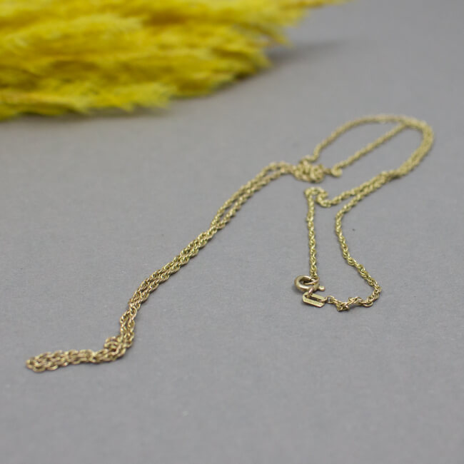 lange Vintage American Doublè Kordelkette, 60 cm, Detail