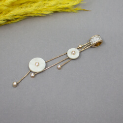 goldener Pierre Lang Anhänger mit Glitzerstein Bild 2 goldener Pierre Lang Anhänger mit Glitzerstein Detail