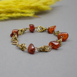 goldenes Bernstein Armband
