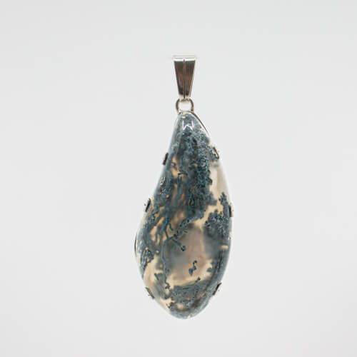 grosser 835er Anhaeger mit blauem Wolkenachat Durchlicht